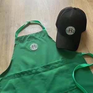 Starbucks barista apron and hat